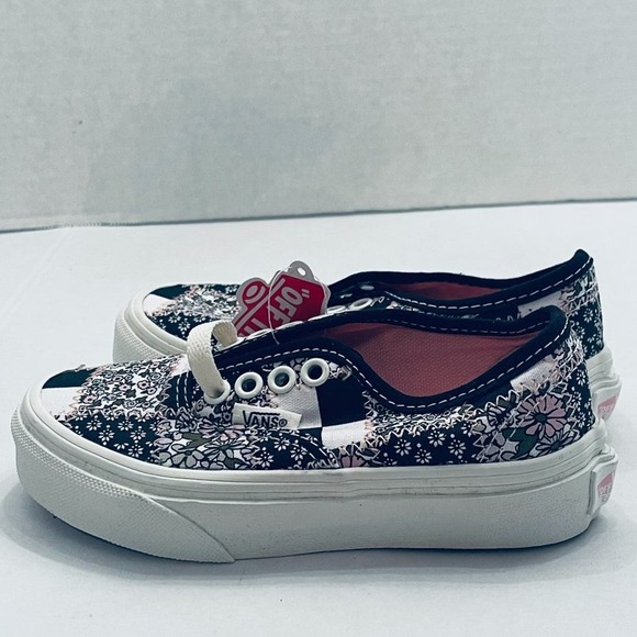 Vans Kids Authentic Patchwork Floral Shoe Multi Marshmallow Size 10.5K - Picture 12 of 14
